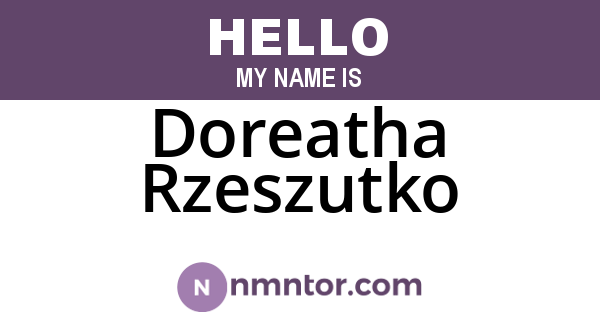 Doreatha Rzeszutko