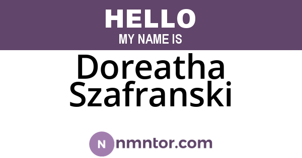Doreatha Szafranski