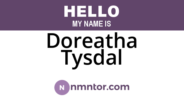 Doreatha Tysdal