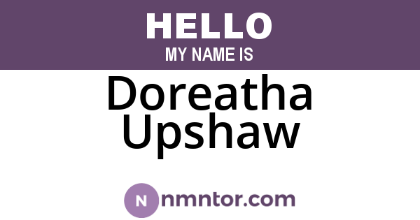 Doreatha Upshaw