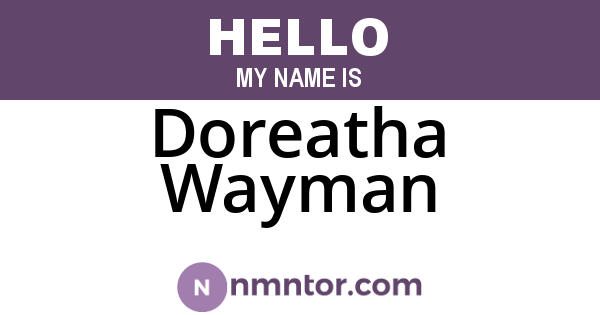 Doreatha Wayman