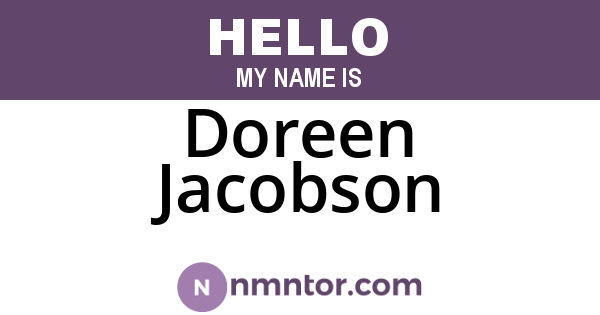 Doreen Jacobson