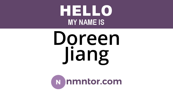 Doreen Jiang
