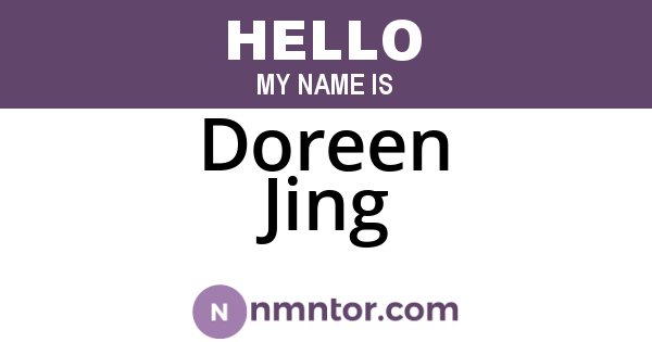 Doreen Jing