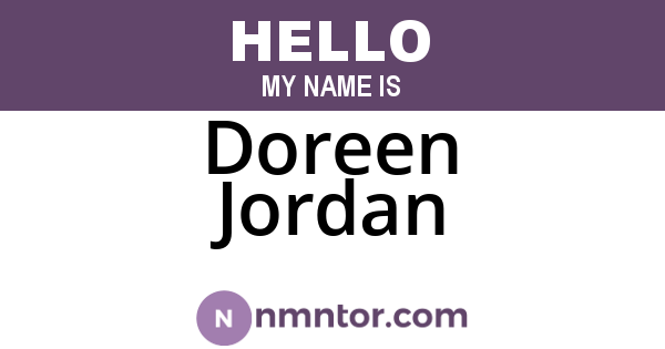 Doreen Jordan