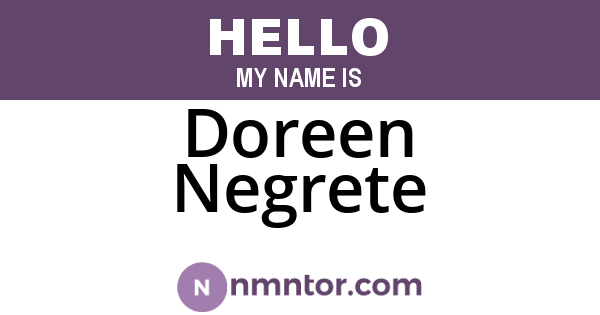 Doreen Negrete