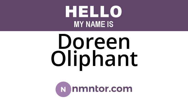 Doreen Oliphant