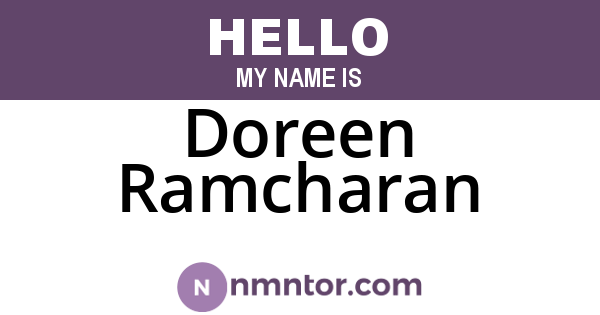 Doreen Ramcharan