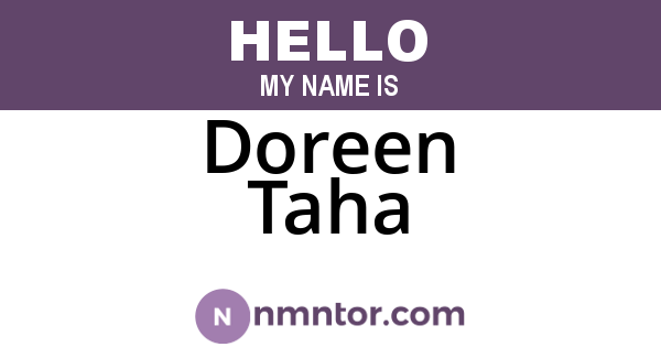 Doreen Taha