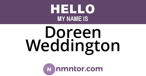 Doreen Weddington