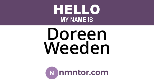Doreen Weeden