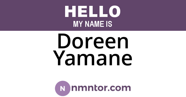 Doreen Yamane