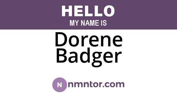 Dorene Badger