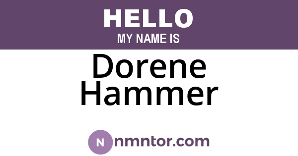 Dorene Hammer