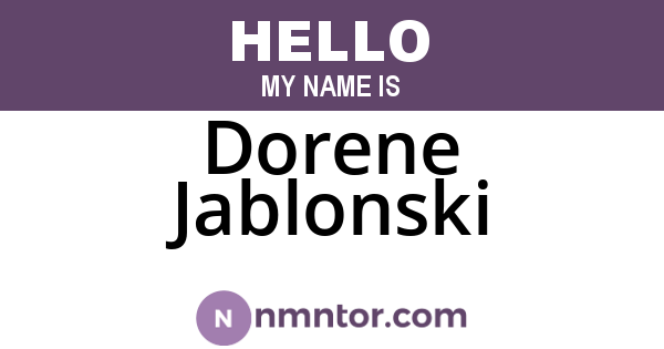 Dorene Jablonski