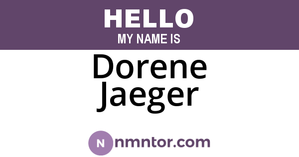 Dorene Jaeger