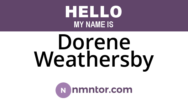 Dorene Weathersby