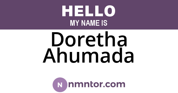 Doretha Ahumada
