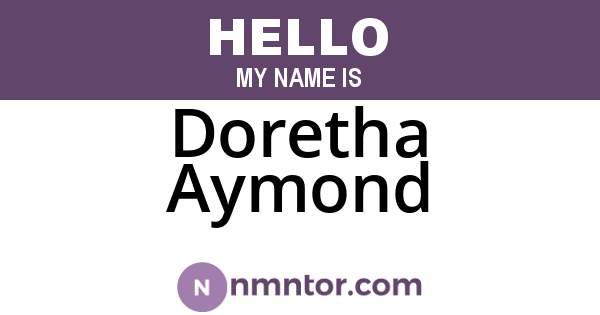Doretha Aymond