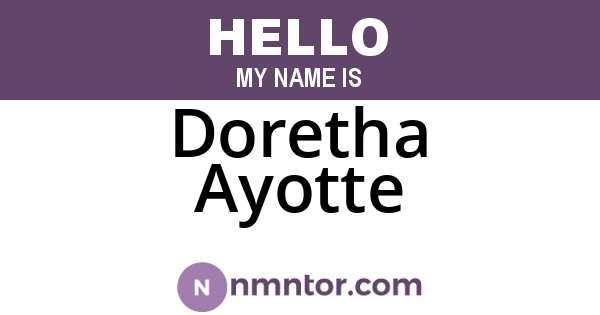Doretha Ayotte