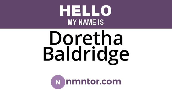 Doretha Baldridge