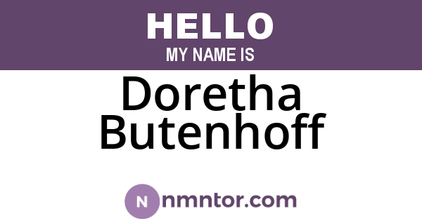 Doretha Butenhoff