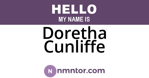 Doretha Cunliffe