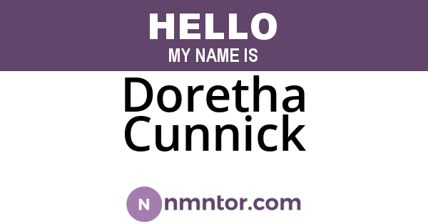 Doretha Cunnick