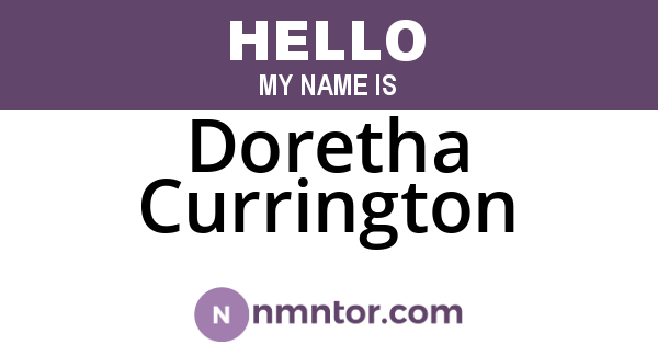 Doretha Currington