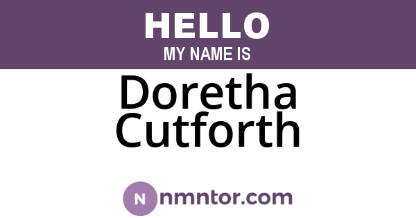 Doretha Cutforth