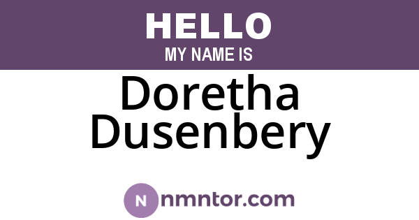 Doretha Dusenbery
