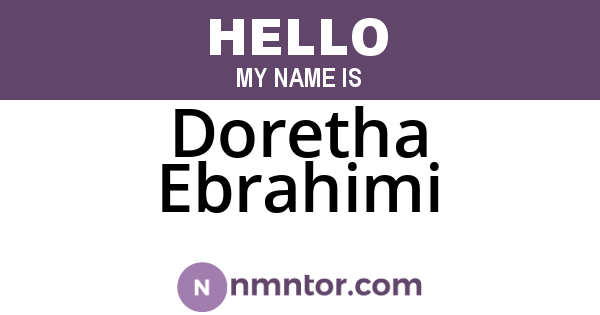 Doretha Ebrahimi