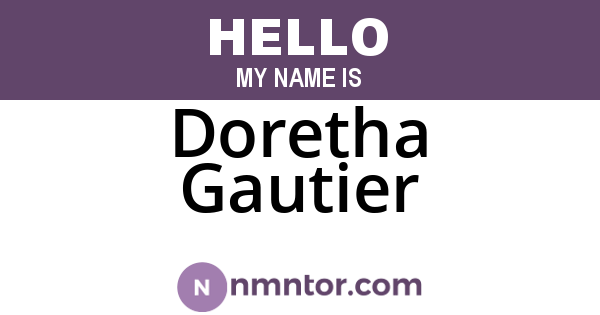 Doretha Gautier