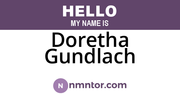 Doretha Gundlach