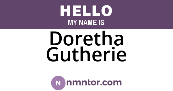 Doretha Gutherie