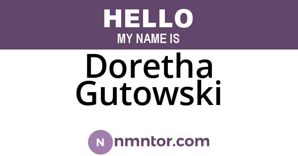Doretha Gutowski