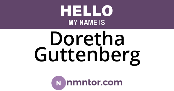 Doretha Guttenberg