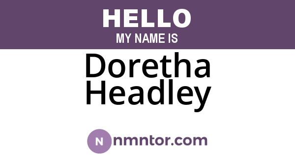 Doretha Headley