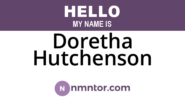 Doretha Hutchenson