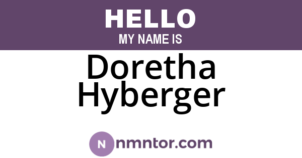 Doretha Hyberger