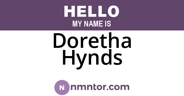 Doretha Hynds