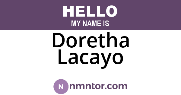 Doretha Lacayo