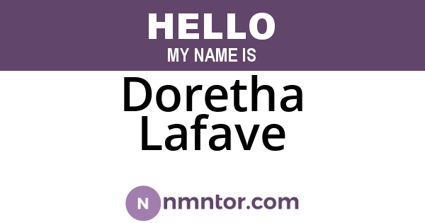 Doretha Lafave