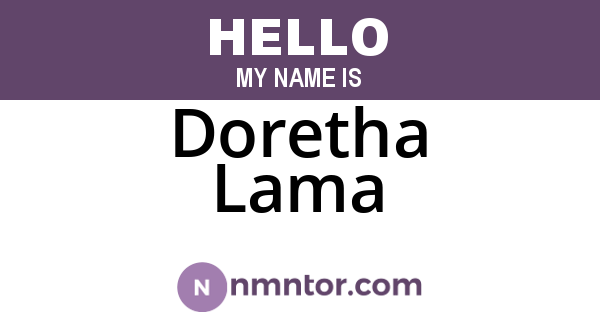 Doretha Lama