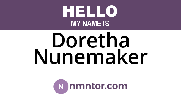 Doretha Nunemaker