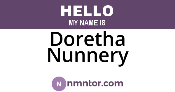 Doretha Nunnery