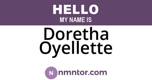 Doretha Oyellette