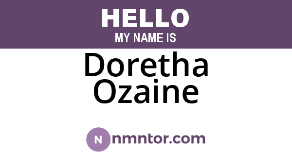 Doretha Ozaine
