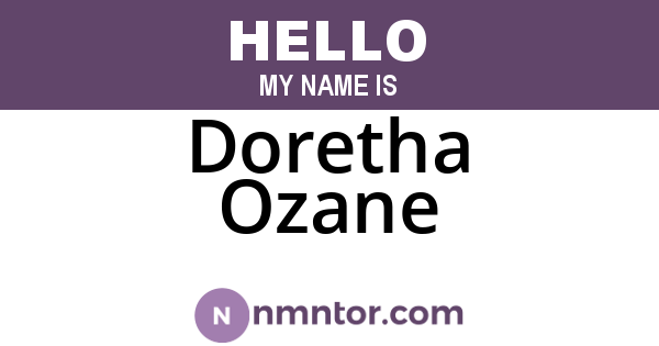 Doretha Ozane