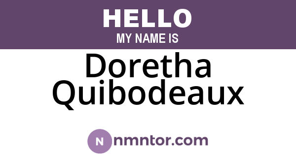 Doretha Quibodeaux